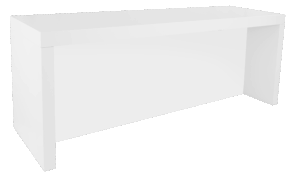 Brückentisch '180/75' Weiss mit Innenblende