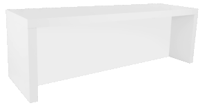 Brückentisch '230/75' Weiss mit Innenblende