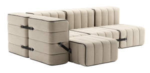 Ecksofa 'Curt' Sand