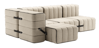 Ecksofa 'Curt' Sand