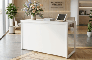 Hochtisch 'Salo' Vit mit Blenden – Bild 2