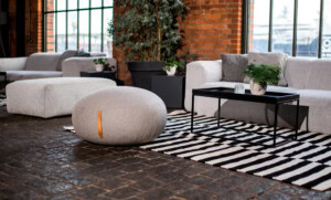 Pouf 'Hudson' Grau XL – Bild 2