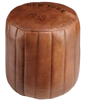 Leder-Pouf 'Hennessy'