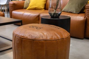 Leder-Pouf 'Hennessy' – Bild 3