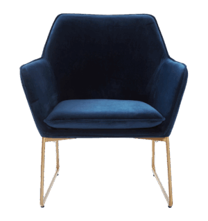 Sessel 'Velvet' Blau