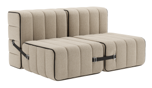 Sofa 2er 'Curt' Sand – Bild 1