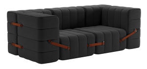 Sofa 2er 'Curt' Stone (mit Lehne) – Bild 1