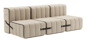 Sofa 3er 'Curt' Sand – Bild 1