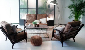 Strick-Pouf 'Hudson' Coffee – Bild 2