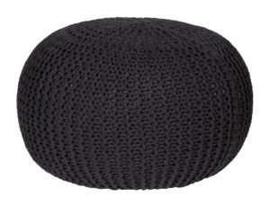 Strick-Pouf 'Hudson' Schwarz