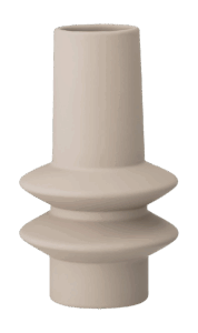Vase 'Curved' Sand